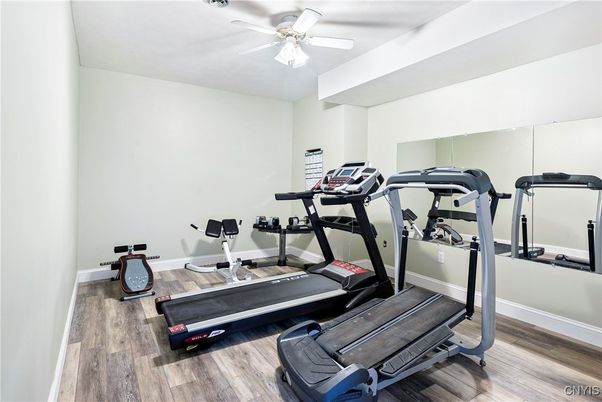 Fitness Equipment, Interior, Wood Texture Flooring