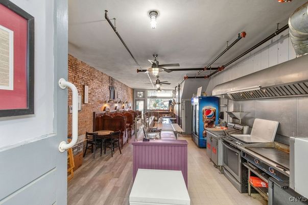 Dining room, Interior, Kitchen, Stone Walls, Wood Texture Flooring