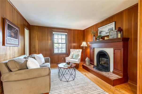 Fireplace, Interior, Living room, Wood Texture Flooring, Wooden Walls