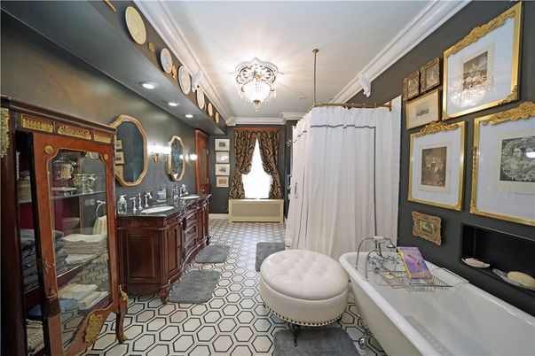 Bathroom, Chandelier, Interior, Recessed Lighting