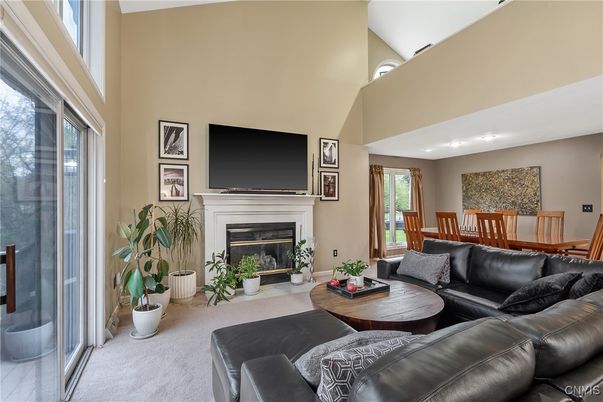 Dining room, Fireplace, Interior, Living room