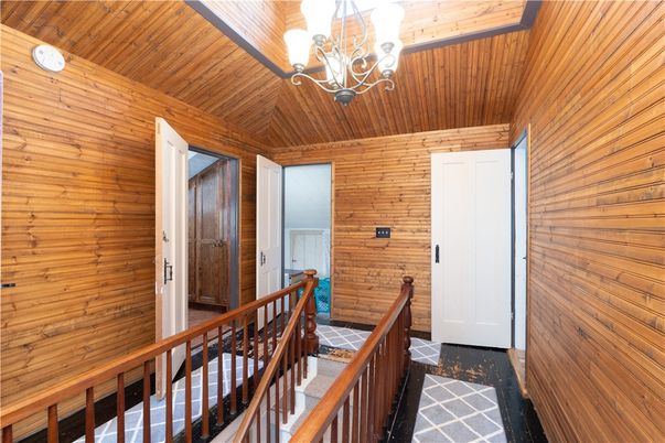 Chandelier, Interior, Wooden Ceilings, Wooden Walls