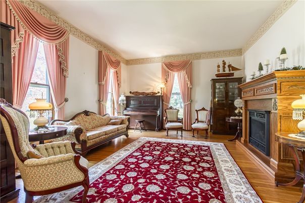 Fireplace, Interior, Piano, Wood Texture Flooring