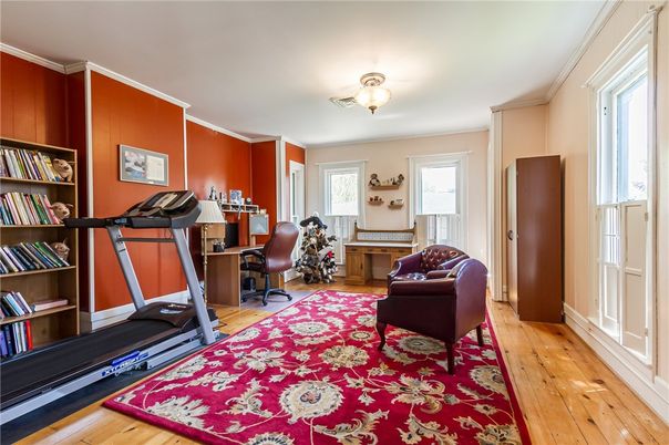 Fitness Equipment, Home Office, Interior, Wood Texture Flooring