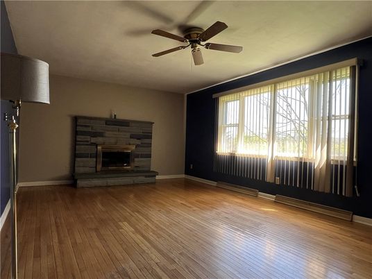Empty room, Fireplace, Interior, Wood Texture Flooring