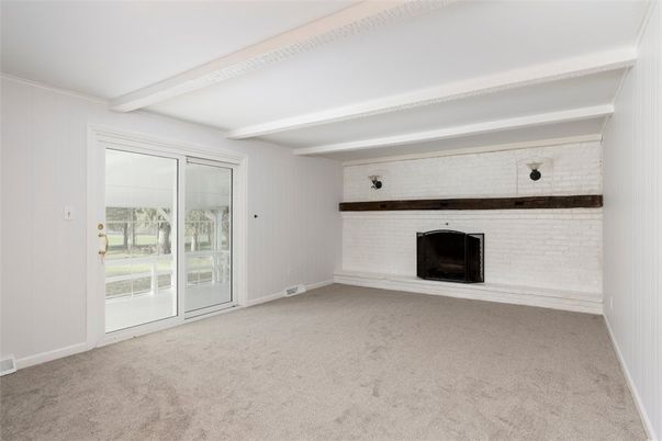 Empty room, Fireplace, Interior