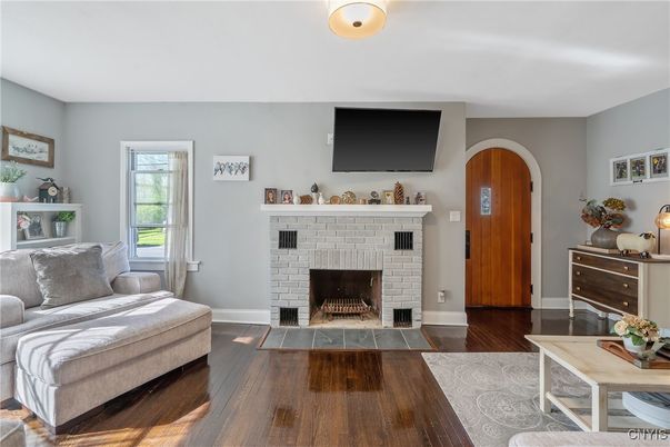 Fireplace, Interior, Wood Texture Flooring