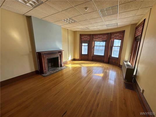 Empty room, Fireplace, Interior, Wood Texture Flooring