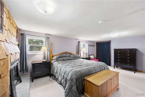Bedroom, Fireplace, Interior