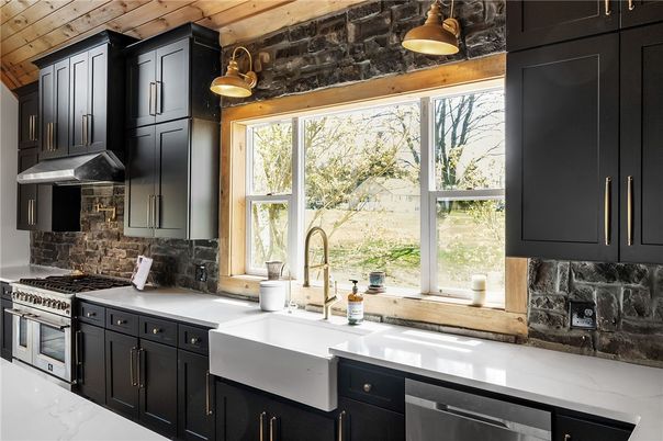 Interior, Kitchen, Pendant Lights, Stainless Steel Appliances