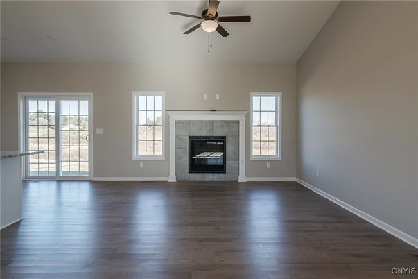 Empty room, Fireplace, Interior, Wood Texture Flooring