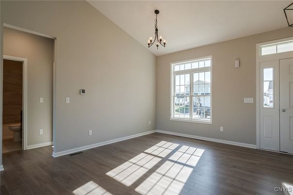 Chandelier, Empty room, Interior, Wood Texture Flooring