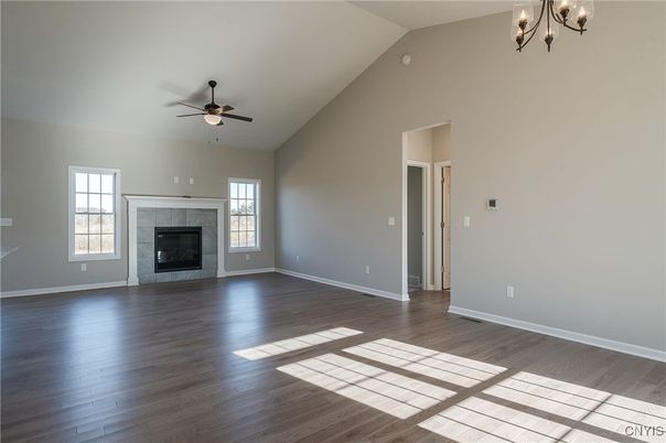 Empty room, Fireplace, Interior, Wood Texture Flooring