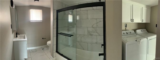 Bathroom, Glass Shower, Interior, Marble, Marble Walls