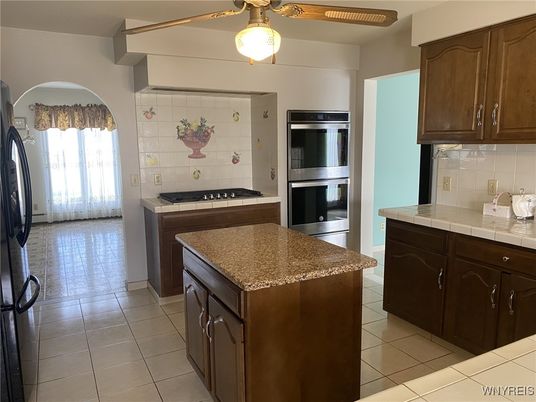 Interior, Kitchen, Stainless Steel Appliances, Tile Countertops