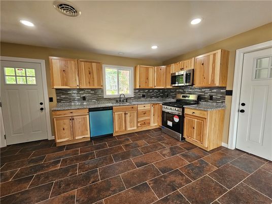 Interior, Kitchen, Recessed Lighting, Stainless Steel Appliances