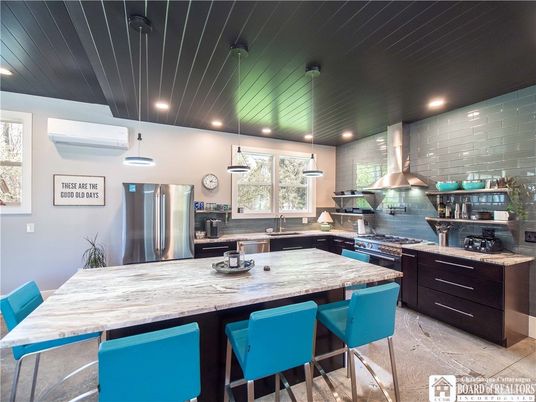 Interior, Kitchen, Pendant Lights, Recessed Lighting, Stainless Steel Appliances