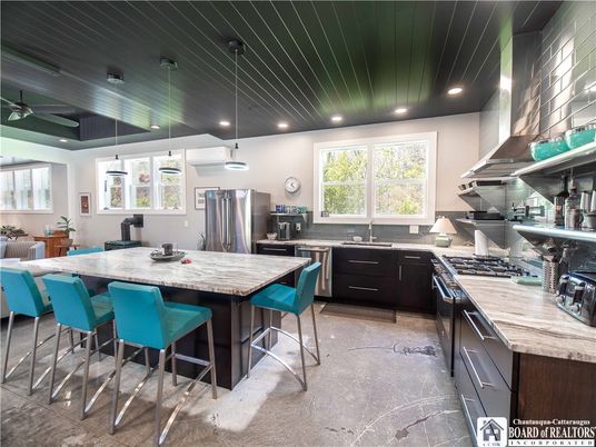 Interior, Kitchen, Pendant Lights, Recessed Lighting, Stainless Steel Appliances