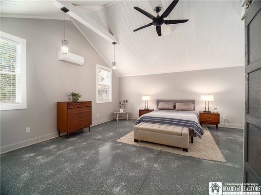 Bedroom, Interior, Pendant Lights
