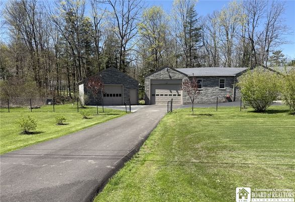 Attached, Backyard, Detached Garage, Exterior, Facade, Ranch
