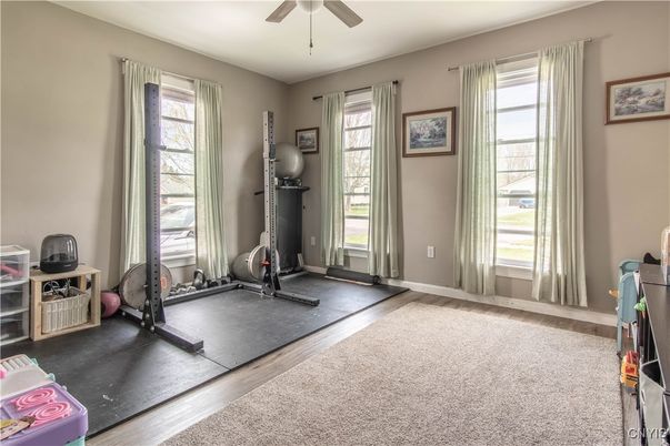 Fitness Equipment, Interior, Wood Texture Flooring