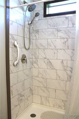 Bathroom, Glass Shower, Interior, Marble Walls