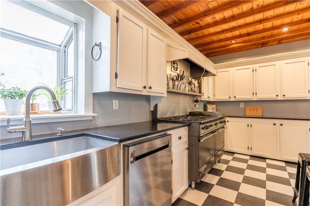 Interior, Kitchen, Stainless Steel Appliances, Wooden Ceilings
