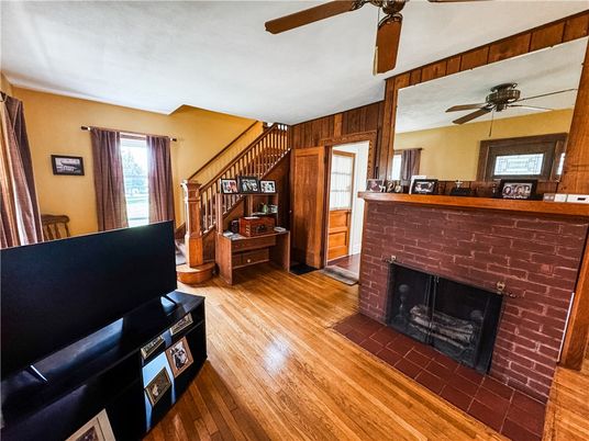Fireplace, Interior, Wood Texture Flooring, Wooden Walls