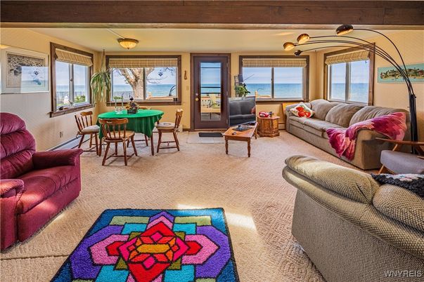 Dining room, Interior, Living room, Water, Wooden Beams