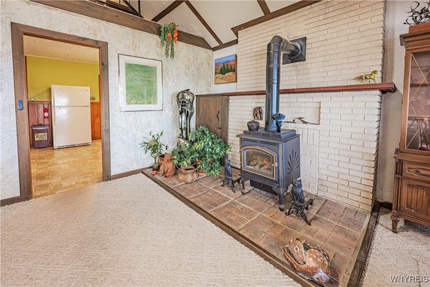 Fireplace, Interior, Stone Walls