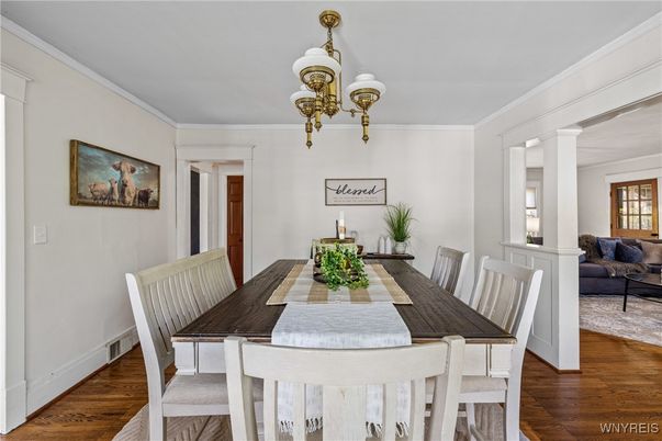 Chandelier, Dining room, Interior, Wood Texture Flooring