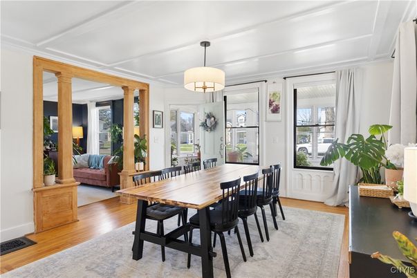 Dining room, Interior, Wood Texture Flooring