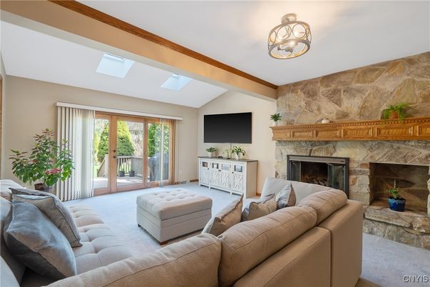 Fireplace, Interior, Living room, Stone Walls