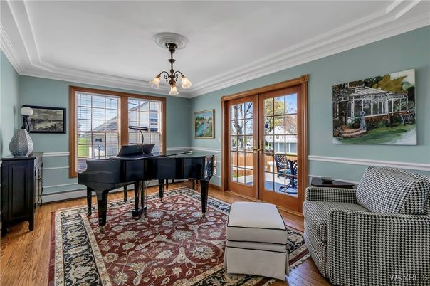 Chandelier, Interior, Piano, Wood Texture Flooring