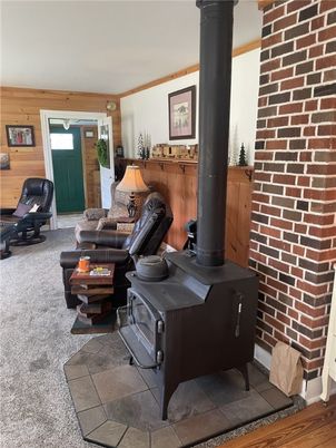 Fireplace, Interior, Living room, Wooden Walls
