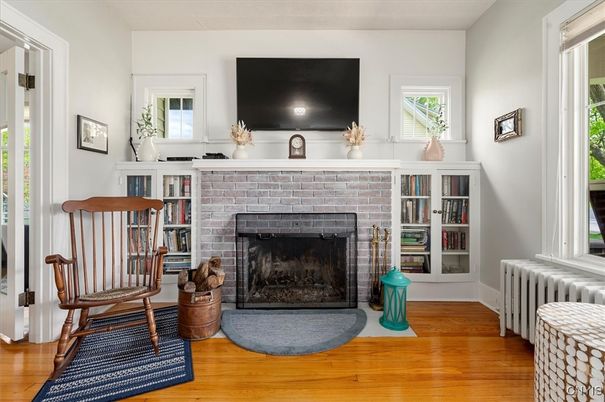 Fireplace, Interior, Wood Texture Flooring