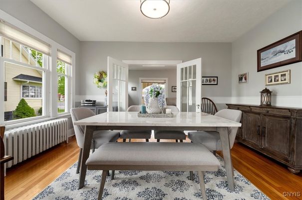 Dining room, Interior, Wood Texture Flooring
