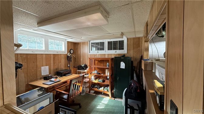 Home Office, Interior, Wooden Walls