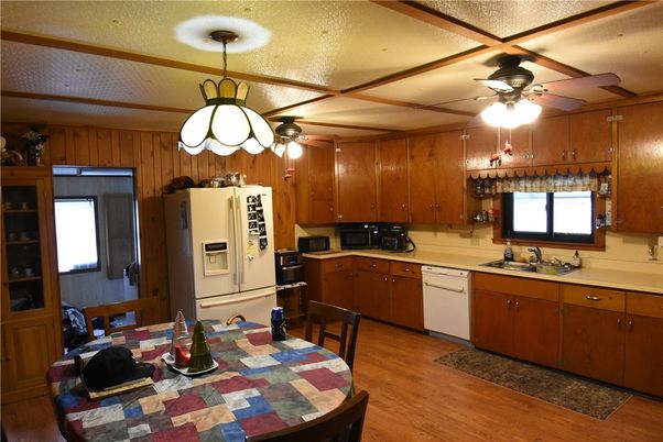 Dining room, Interior, Kitchen, Pendant Lights, Wood Texture Flooring
