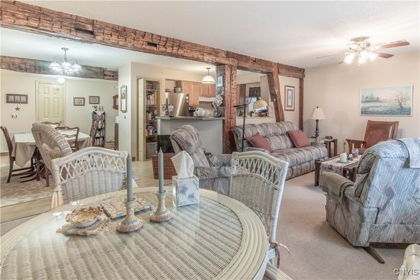 Dining room, Interior, Kitchen, Living room, Pendant Lights, Stainless Steel Appliances