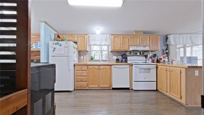 Interior, Kitchen, Wood Texture Flooring