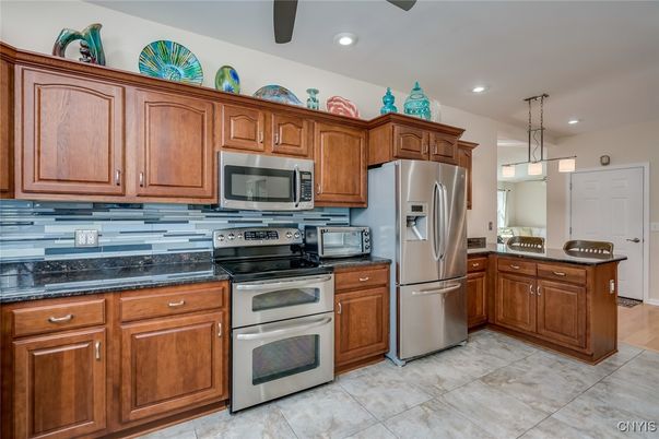 Interior, Kitchen, Pendant Lights, Recessed Lighting, Stainless Steel Appliances