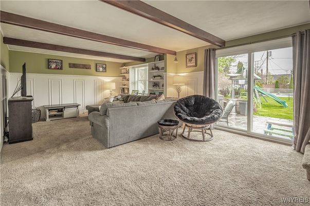 Interior, Living room, Wooden Beams