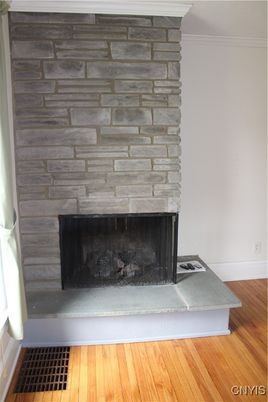 Fireplace, Interior, Stone Walls, Wood Texture Flooring