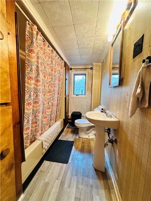 Bathroom, Interior, Wood Texture Flooring