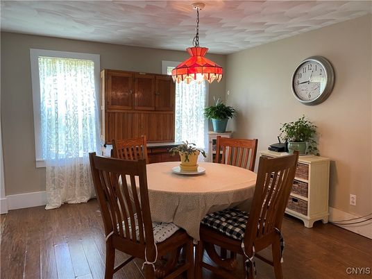 Chandelier, Dining room, Interior, Wood Texture Flooring