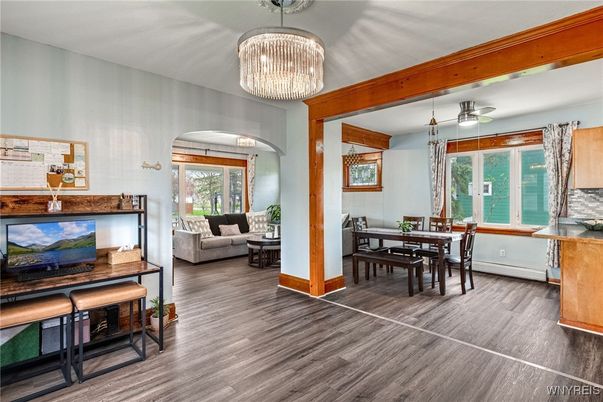 Chandelier, Dining room, Interior, Living room, Wood Texture Flooring