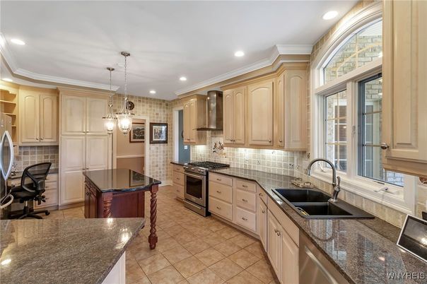 Interior, Kitchen, Pendant Lights, Recessed Lighting, Stainless Steel Appliances