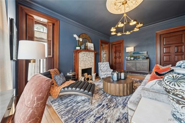 Chandelier, Fireplace, Interior, Living room, Wood Texture Flooring