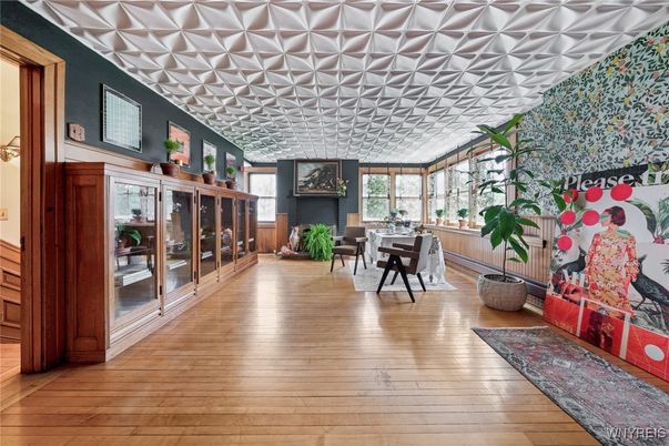 Dining room, Interior, Wood Texture Flooring